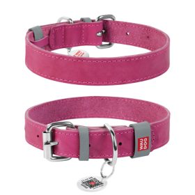 WAUDOG bőr kutya nyakörv – pink 5