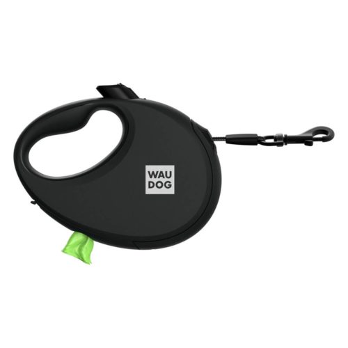 WAUDOG automata póráz kakizacsi-tartóval fekete S