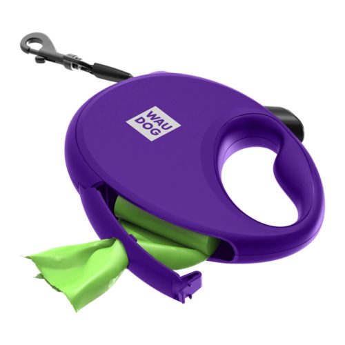 WAUDOG automata póráz kakizacsi-tartóval lila M