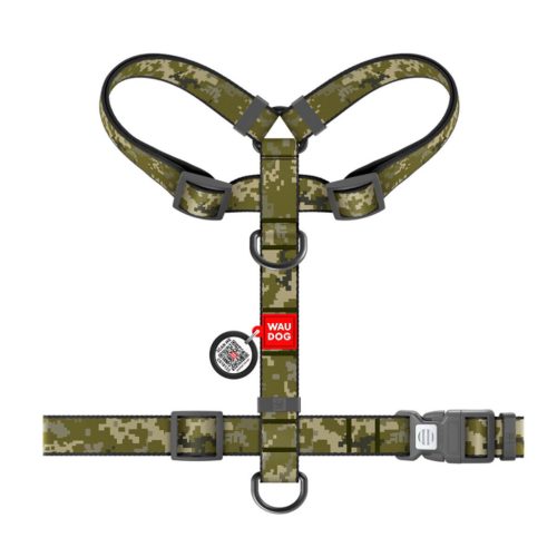 WAUDOG textil kutyahám Military S QR-kódos azonosítóval