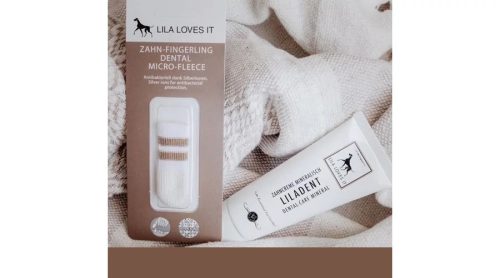 Ujjra húzható ezüstionos fogkefe kutyáknak és macskáknak, Lila Loves It
