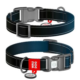 WAUDOG Mono Reflective kutya nyakörv – fekete 1