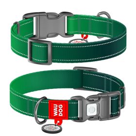 WAUDOG Mono Reflective kutya nyakörv – sötétzöld 1