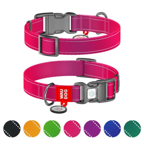 WAUDOG Mono Reflective kutya nyakörv – pink 5