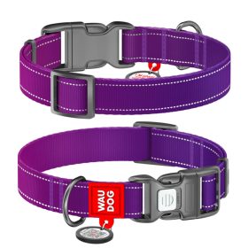 WAUDOG Mono Reflective kutya nyakörv – lila 1