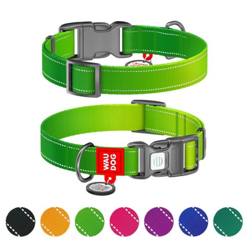 WAUDOG Mono Reflective kutya nyakörv – zöld 5