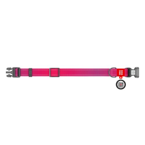 WAUDOG Mono Reflective kutya nyakörv – pink 2