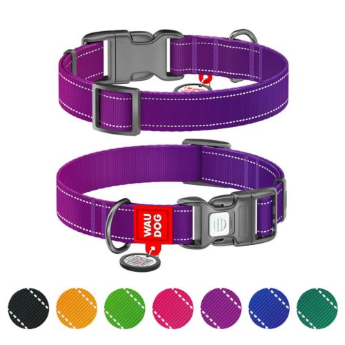 WAUDOG Mono Reflective kutya nyakörv – lila 2