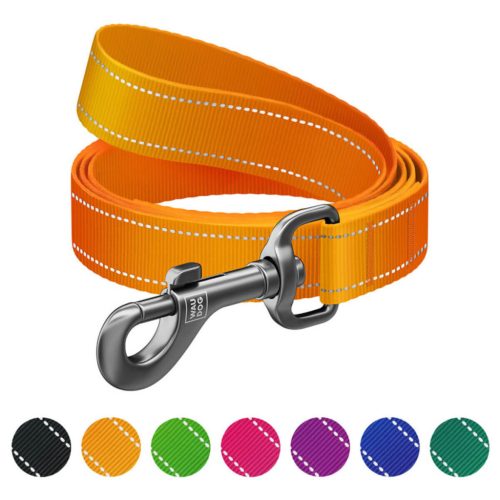 WAUDOG Mono Reflective kutya póráz – narancs 120cm 2