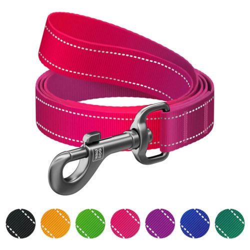WAUDOG Mono Reflective kutya póráz – Pink 120cm 2