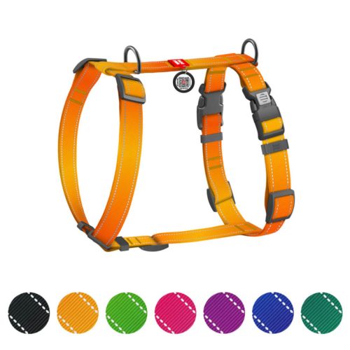 WAUDOG Mono Reflective kutyahám L narancs QR-kódos azonosítóval