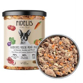 Fidelis főtt menü kecske, manióka, sárgarépa és őszibarack 400g 2
