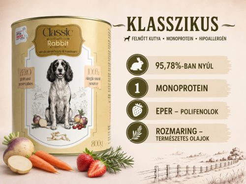 Syta Micha nedves eledel nyúl fehérrépával 800g