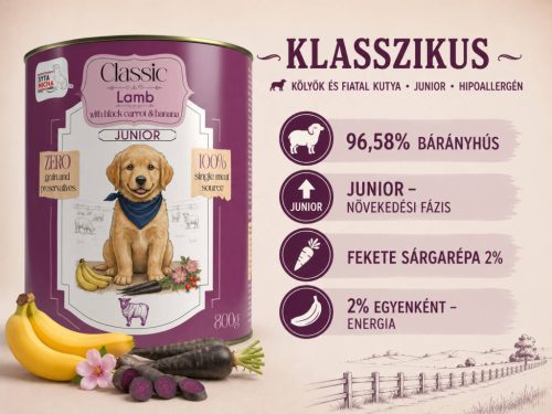 Syta Micha nedves eledel bárány feketerépával és banánnal junior 400g