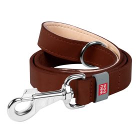 WAUDOG bőr kutya póráz – barna 120cm 1