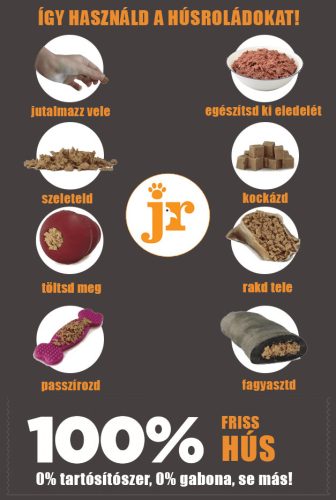 100% kacsa húsrolád 200 g, JR Pet Products