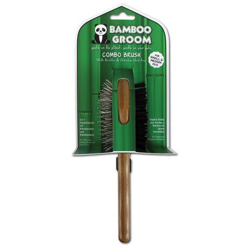 Bamboo Groom kétoldalas bambusz kefe kis és közepes fajtáknak 5