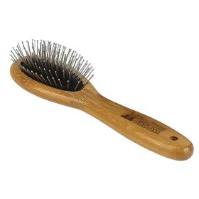 Bamboo Groom bambusz kefe fém tűkkel kis és közepes fajtáknak 2