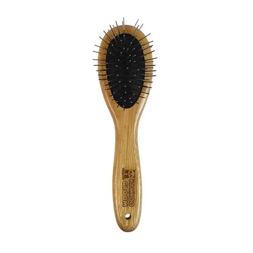 Bamboo Groom bambusz kefe fém tűkkel kis és közepes fajtáknak 1