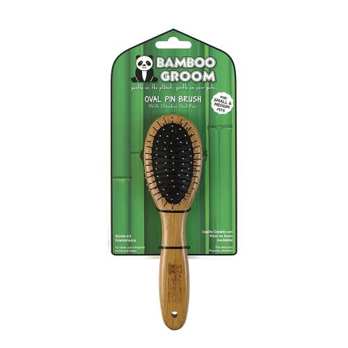 Bamboo Groom bambusz kefe fém tűkkel kis és közepes fajtáknak 3