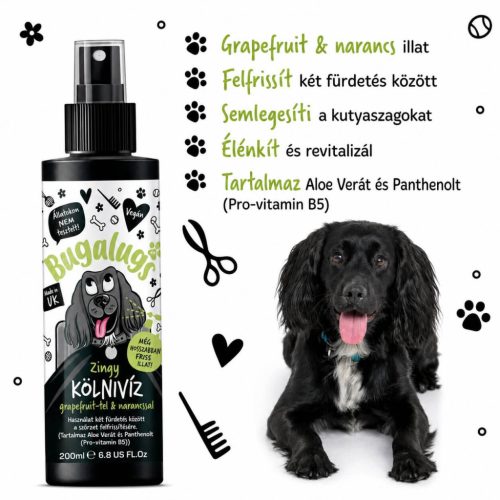 Bugalugs Zingy kutyaparfüm grapefruittal és naranccsal 200ml