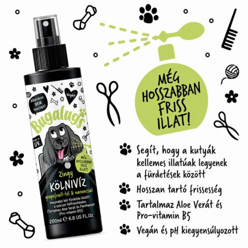 Bugalugs Zingy kutyaparfüm grapefruittal és naranccsal 200ml