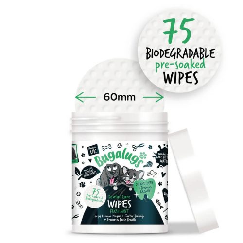 Bugalugs Dental Care Wipes – Fogápoló törlőkendő kutyáknak