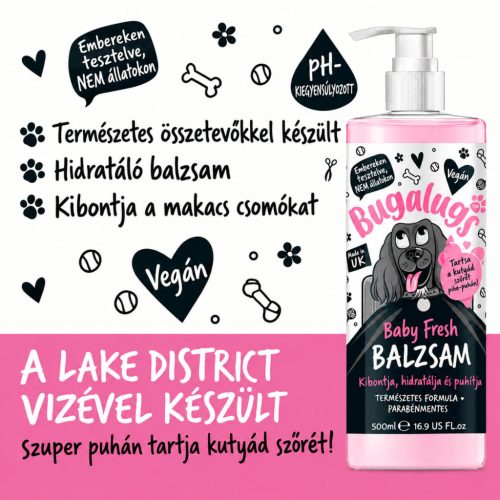 Bugalugs Baby Fresh kondícionáló kutyáknak 500ml