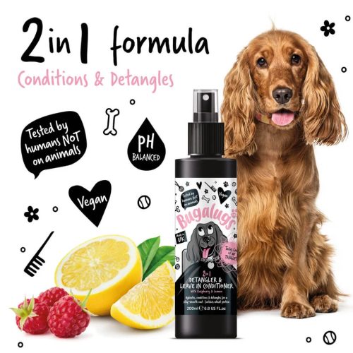 Bugalugs 2 in 1 szőrbontó és kondícionáló spray málna és citrom 200ml