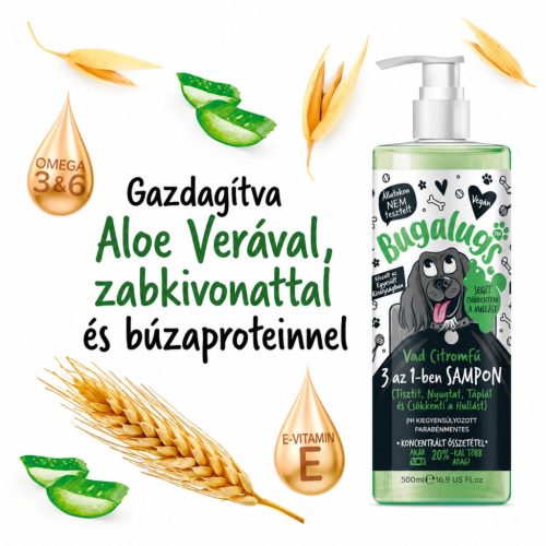 Bugalugs All in 1 sampon - szőrhullás kontroll 250ml
