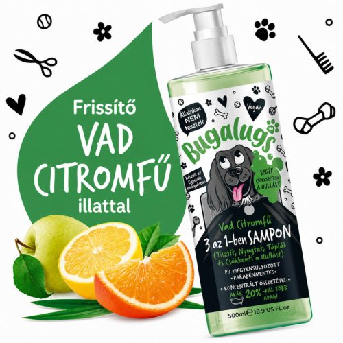 Bugalugs All in 1 sampon - szőrhullás kontroll 500ml
