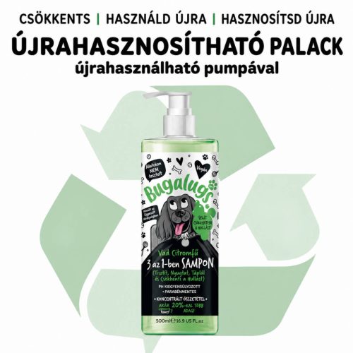 Bugalugs All in 1 sampon - szőrhullás kontroll 500ml