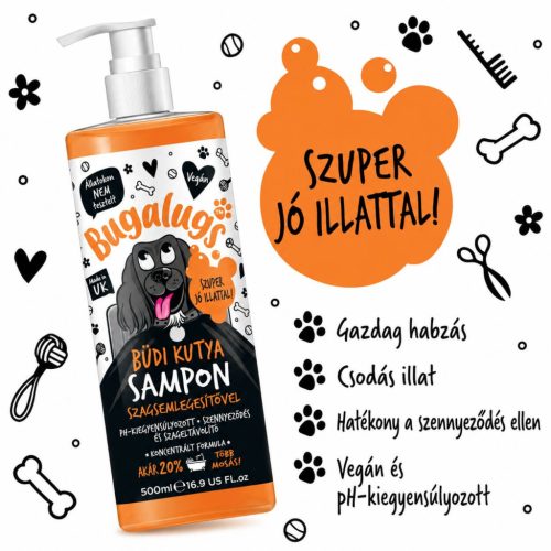 Bugalugs Stinky Dog Sampon - kellemetlen szagok ellen 250ml