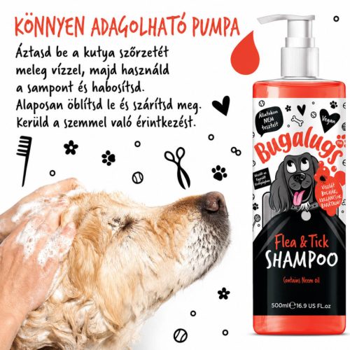 Bugalugs Flea&Tick sampon - bolha és kullancs ellen 250ml