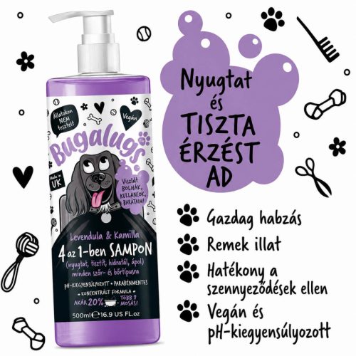 Bugalugs Levendula és Kamilla sampon - nyugtató hatású 500ml