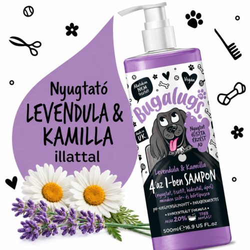 Bugalugs Levendula és Kamilla sampon - nyugtató hatású 500ml