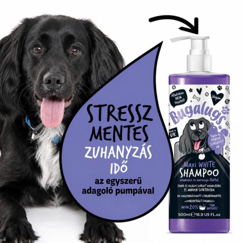 Bugalugs Maxi White Sampon - színélénkítő 500ml