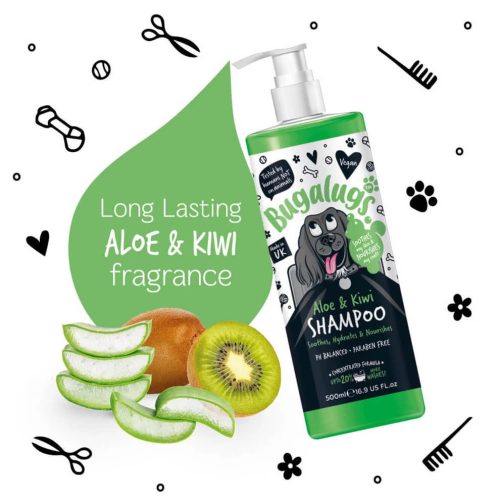 Bugalugs Aloe és kiwi nyugtató kutyasampon érzékeny bőrre 250ml