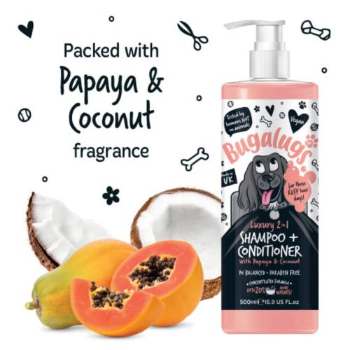Bugalugs Luxury 2 in 1 Papaya & Kókusz sampon és kondícionáló 250ml