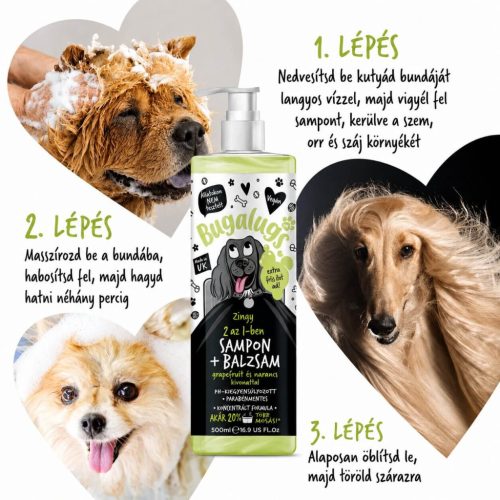 Bugalugs Zingy 2 in 1 Sampon és balzsam 250ml