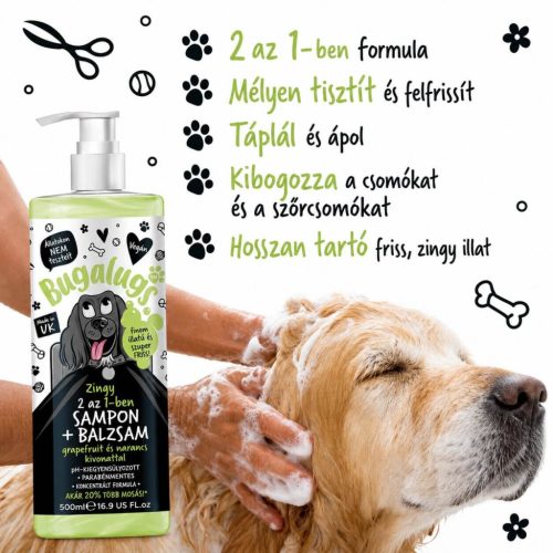 Bugalugs Zingy 2 in 1 Sampon és balzsam 250ml