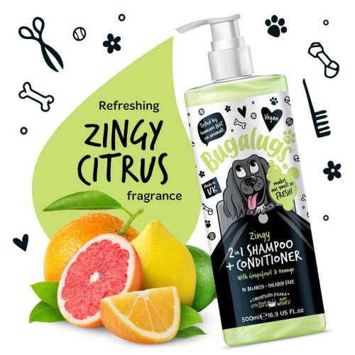 Bugalugs Zingy 2 in 1 Sampon és balzsam 250ml