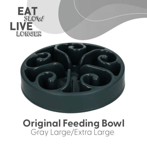 Eat Slow Live Longer Original Habzsolásgátló Tál Grey 6