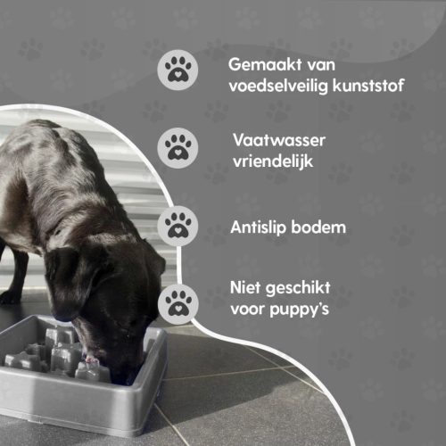 Eat Slow Live Longer Star Habzsolásgátló Tál Szürke XS