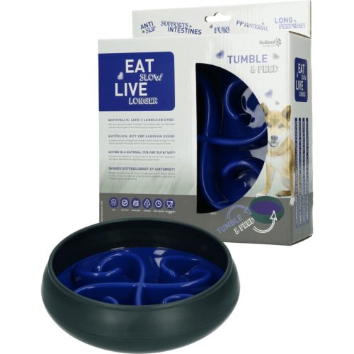 Eat Slow Live Longer Tumble Feeder kék