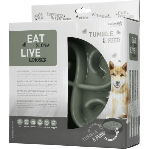 Eat Slow Live Longer Tumble Feeder szürke