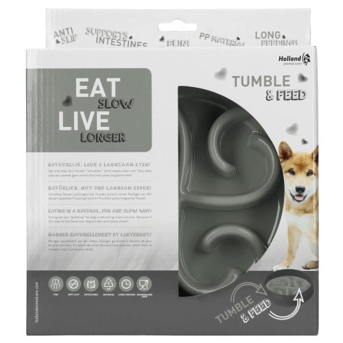 Eat Slow Live Longer Tumble Feeder szürke
