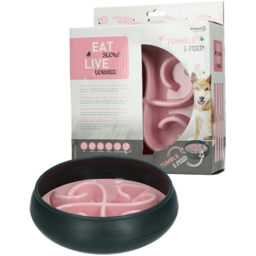 Eat Slow Live Longer Tumble Feeder rózsaszín