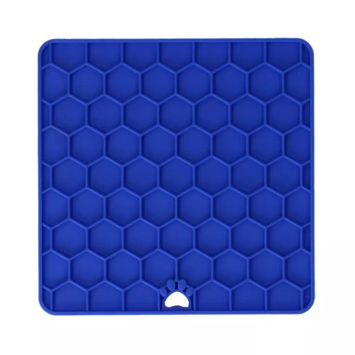 Eat Slow Live Longer Lick Mat Honeycomb kék