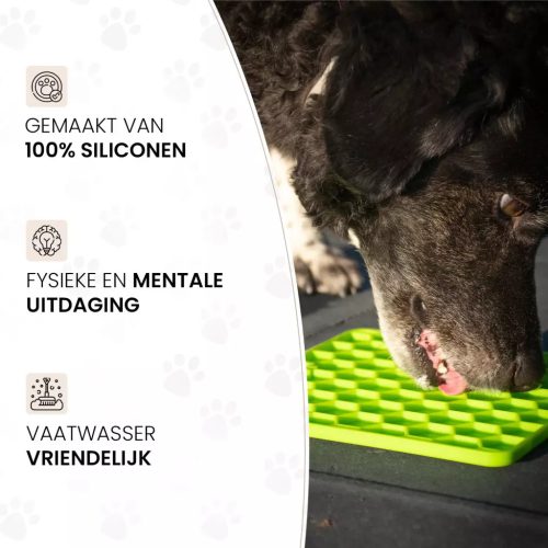 Eat Slow Live Longer Lick Mat Honeycomb szürke